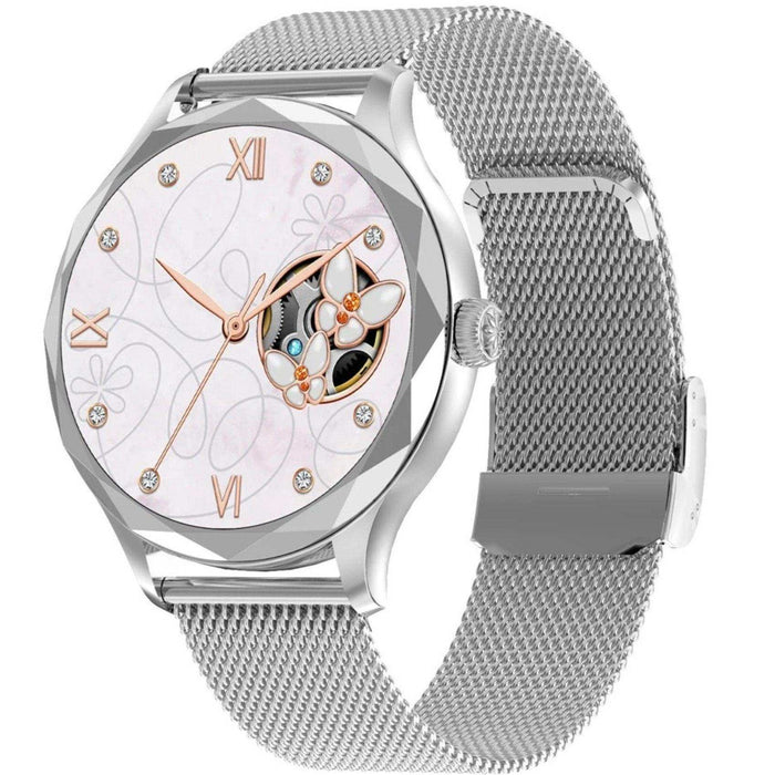 TUTT DT Women Diamond AMOLED Screen SmartWatch for Ladies Reloj Inteligente Fitness Sport Health Smart Watch Steel Straps - TUTT