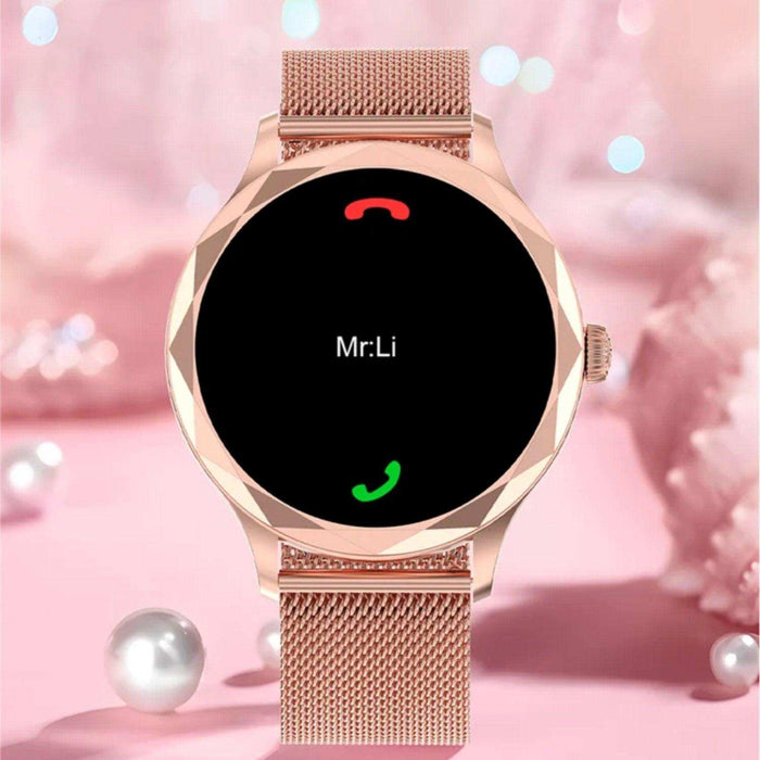 TUTT DT Women Diamond AMOLED Screen SmartWatch for Ladies Reloj Inteligente Fitness Sport Health Smart Watch Steel Straps - TUTT