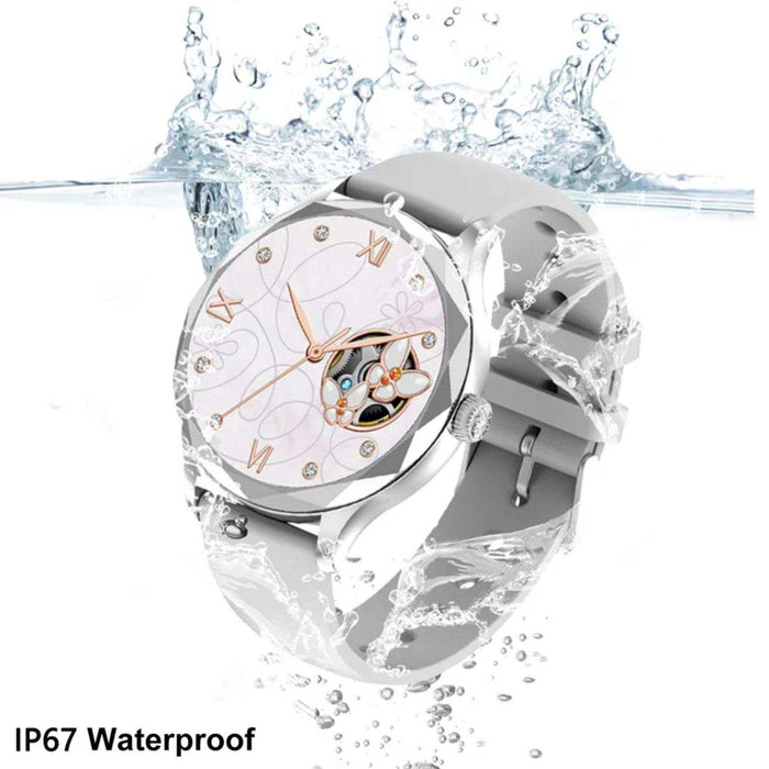 TUTT DT Women Diamond AMOLED Screen SmartWatch for Ladies Reloj Inteligente Fitness Sport Health Smart Watch Steel Straps - TUTT
