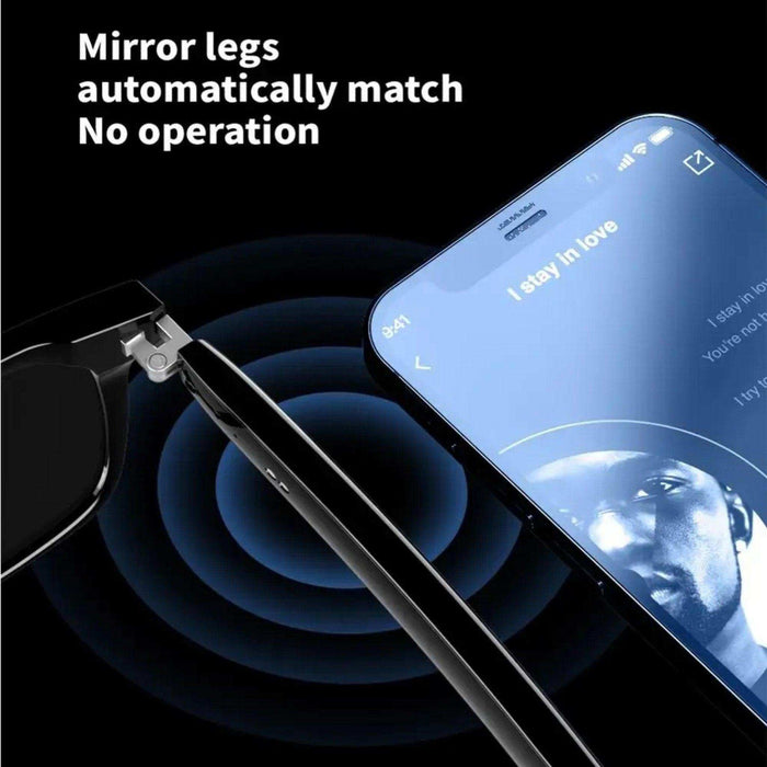 TUTT Bluetooth Smart Glasses Anti-Blue Ray UV | Wireless Call & Music AI Voice & Camera Control Sunglasses | E13 Test Kit | Replaceable With Prescription 2 Lenses - TUTT