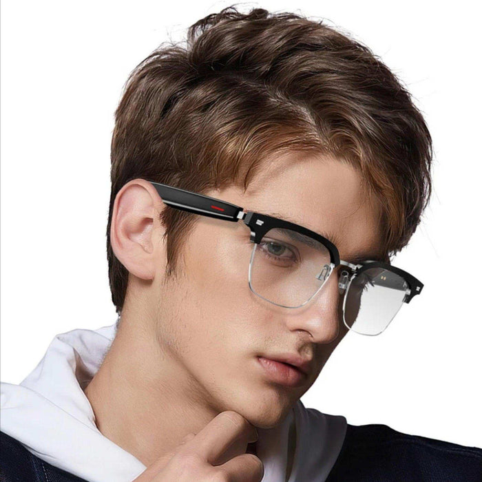 TUTT Bluetooth Smart Glasses Anti-Blue Ray UV | Wireless Call & Music AI Voice & Camera Control Sunglasses | E13 Test Kit | Replaceable With Prescription 2 Lenses - TUTT