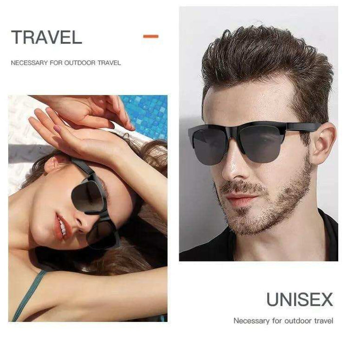TUTT F6 Bluetooth Smart Sunglasses | Microphone | TR90 Frame | HD UV Protection Wireless Call & Music | Anti Blue Ray | Touch Control | Blue Ray Test Kit | Gift for Men Women - TUTT