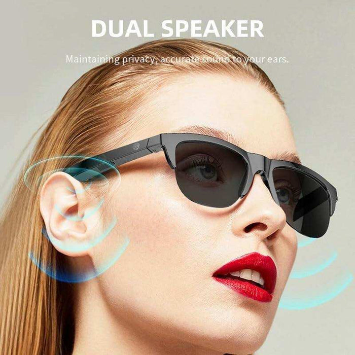 TUTT F6 Bluetooth Smart Sunglasses | Microphone | TR90 Frame | HD UV Protection Wireless Call & Music | Anti Blue Ray | Touch Control | Blue Ray Test Kit | Gift for Men Women - TUTT