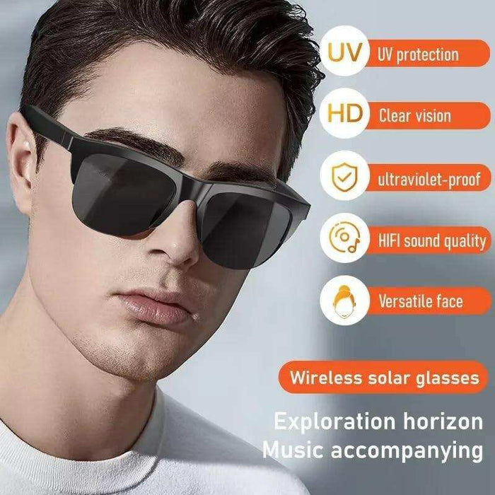 TUTT F6 Bluetooth Smart Sunglasses | Microphone | TR90 Frame | HD UV Protection Wireless Call & Music | Anti Blue Ray | Touch Control | Blue Ray Test Kit | Gift for Men Women - TUTT