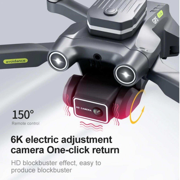 TUTT H25 4K HD GPS Mini Drone for Foldable RC Quadcopter, 5G Transmission 20 Flight Time, Brushless Motor, Auto return, Follow & Orbit & Pointway Intelligence 3D Flip Modes 2* Batt - TUTT