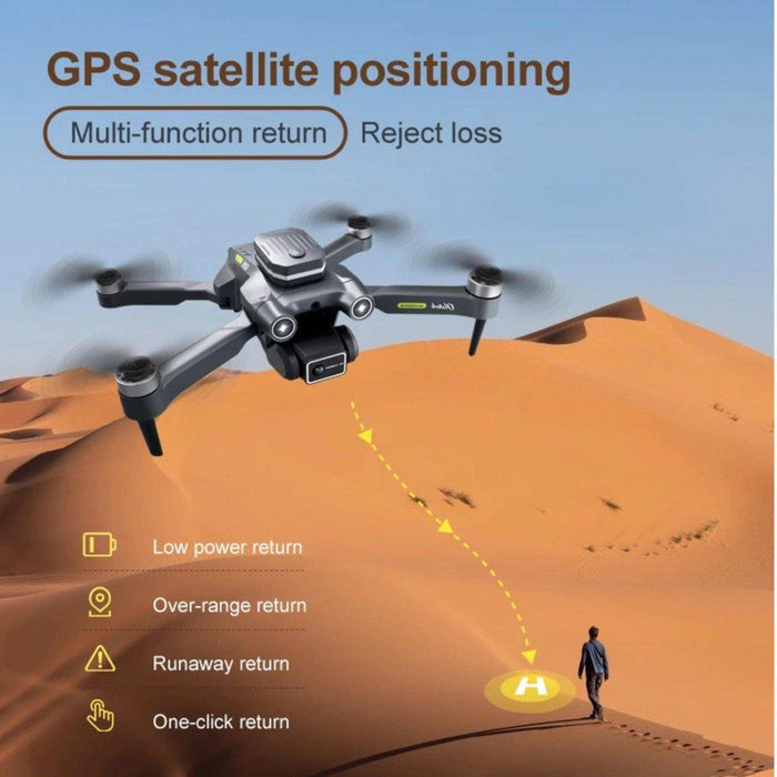 TUTT H25 4K HD GPS Mini Drone for Foldable RC Quadcopter, 5G Transmission 20 Flight Time, Brushless Motor, Auto return, Follow & Orbit & Pointway Intelligence 3D Flip Modes 2* Batt - TUTT