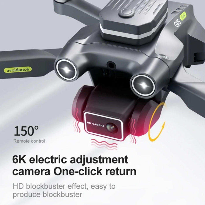 TUTT H25 4K HD GPS Mini Drone for Foldable RC Quadcopter, 5G Transmission 20 Flight Time, Brushless Motor, Auto return, Follow & Orbit & Pointway Intelligence 3D Flip Modes 2* Batt - TUTT