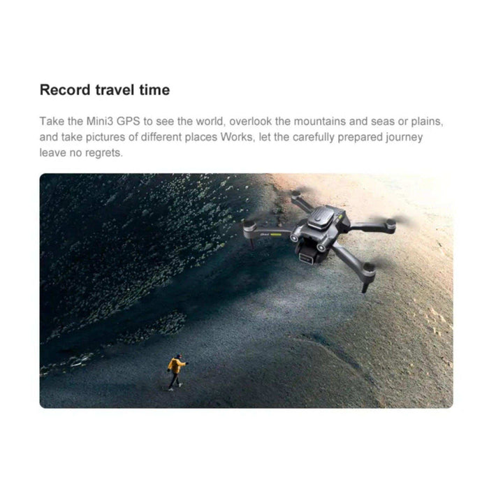 TUTT H25 4K HD GPS Mini Drone for Foldable RC Quadcopter, 5G Transmission 20 Flight Time, Brushless Motor, Auto return, Follow & Orbit & Pointway Intelligence 3D Flip Modes 2* Batt - TUTT