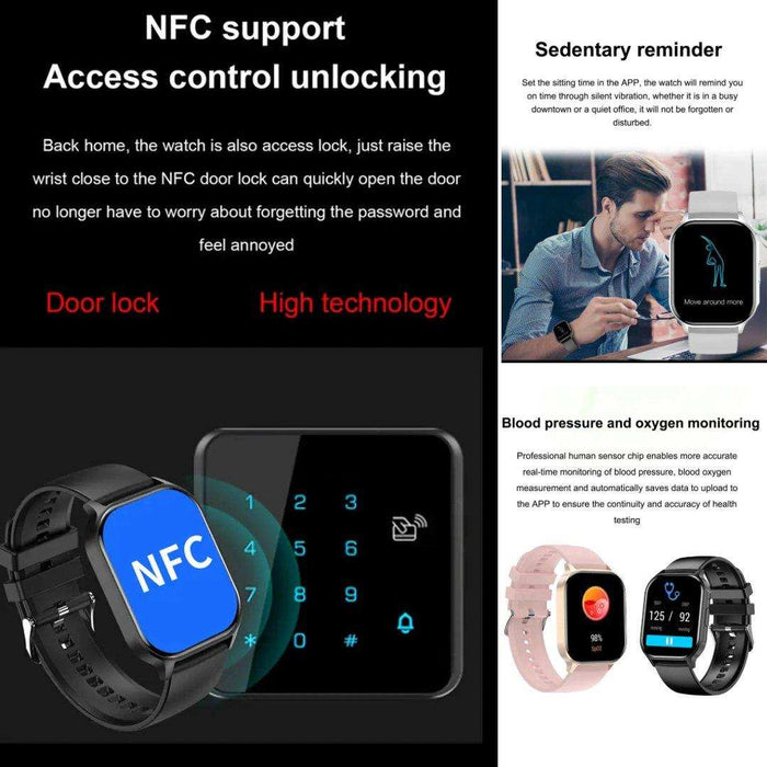 TUTT Classic Smartwatch AMOLED 2.04” Screen | GPS Exercise SpO2 Stress & Sleep Monitoring Calorie & Activity Tracker IP67 Men Women Smart Watch Two Straps Steel+ Rubber H6 - TUTT