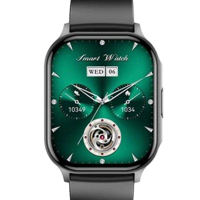 TUTT Classic Smartwatch AMOLED 2.04” Screen | GPS Exercise SpO2 Stress & Sleep Monitoring Calorie & Activity Tracker IP67 Men Women Smart Watch Two Straps Steel+ Rubber H6 - TUTT