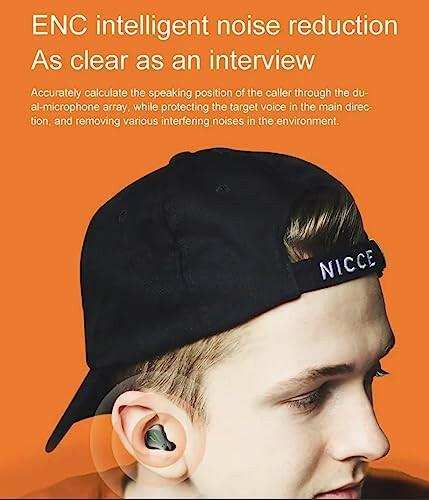 TUTT H9 TWS Wireless Metal Zinc Alloy Gaming Headset with Mic Bt5.3 | Thermometer | Large Battery Capacity Headphone ENC Noise Cancellation Gaming Earbuds 45MS Low Latency Earphone - TUTT