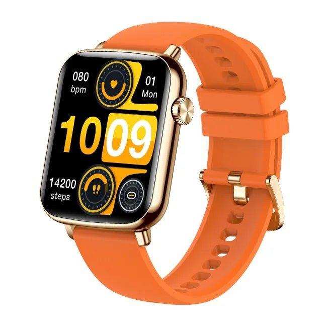 TUTT H90 Men and Women Fashion Smart Watch Reloj BT Call Fashion Design with 1.81 inch HD Screen Heart Rate Monitor Fitness Tracking |Two Straps Rubber &Steel - TUTT