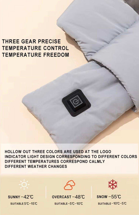 TUTT Heated Scarf Unisex | 5,000 mAh Power Bank | 3 Heat Levels | Neck Shoulder Back Heating Pad | Ideal Gift for Cold Weather - TUTT