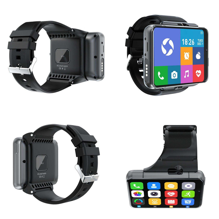 TUTT iS9 4G Smart Watch Phone Android 2.8” AMOLED IPS Screen 5+13 MP Dual Camera 4GB+64GB Quad-Core CPU, IP67 Waterproof, 4G/LTE Call, GPS, WiFi, Sports Fitness, Health Tracker - TUTT