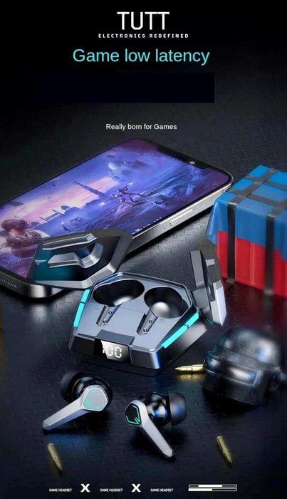 TUTT JX10 TWS Wireless Earbud  Gaming BT 5.3 | Headset Sport LED Display | Noise Cancelling  Earphones  for Pro Gamers - TUTT