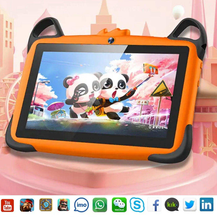 TUTT K7 Drop-Resistant Eva Case Shell HD 7” Kid’s Learning Educational Tablet 8GB Memory (Extendable) Android Dual Camera Parental Control Kid Tablet - TUTT