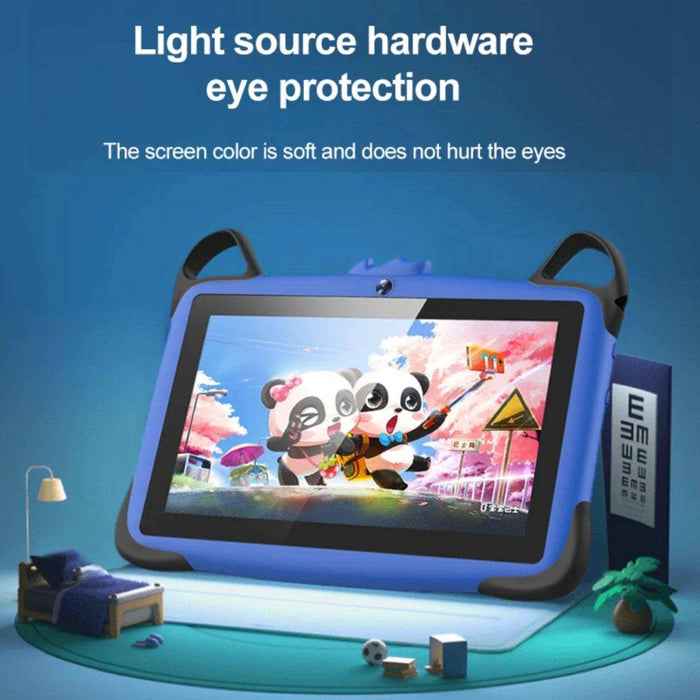 TUTT K7 Drop-Resistant Eva Case Shell HD 7” Kid’s Learning Educational Tablet 8GB Memory (Extendable) Android Dual Camera Parental Control Kid Tablet - TUTT