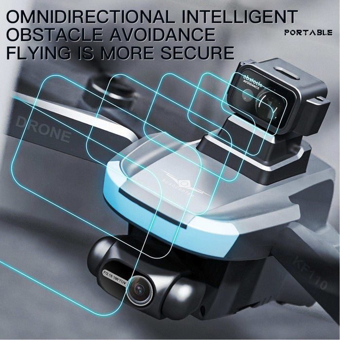 TUTT KF110 Professional 5G MINI Drone Dual 4K Cameras Optical Flow Mechanical + EIS Stabilization 226g Brushless Motor Laser Obstacle Avoidance Follow/Orbit/Waypoint Modes 2* Batteries - TUTT