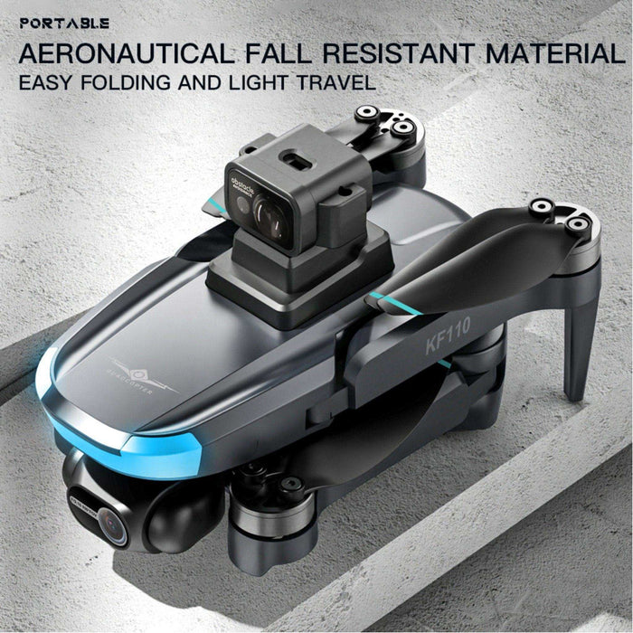 TUTT KF110 Professional 5G MINI Drone Dual 4K Cameras Optical Flow Mechanical + EIS Stabilization 226g Brushless Motor Laser Obstacle Avoidance Follow/Orbit/Waypoint Modes 2* Batteries - TUTT
