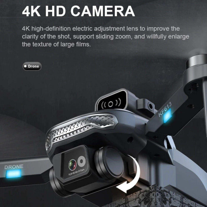 TUTT KF613 5G WiFi GPS Mini Drone Brushless Motor RC Quadcopter 4K HD Camera Obstacle Avoidance Gimbal Intelligence Follow Me and Orbit Modes Quadcopter 2* Batteries - TUTT