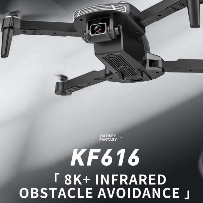 TUTT KF616 4K HD RC Dual Camera Mini Drone 360° Infrared Obstacle Avoidance Photography Quadcopter Drone 2 Batteries - TUTT