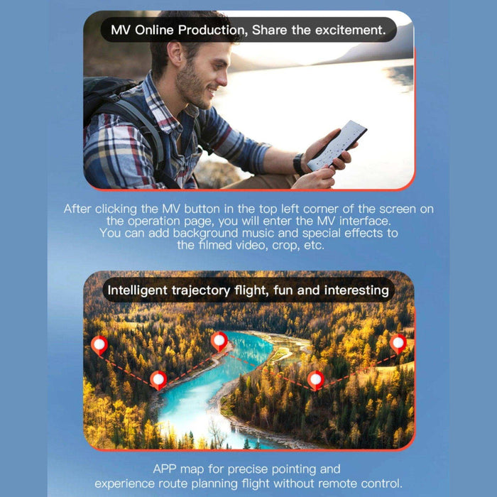TUTT KF617 Mini Drone 4K Dual Camera Drone Infrared Obstacle Avoidance Optical Flow Foldable Quadcopter Height Hold Follow, Orbit, Waypoint Modes 2* Batteries - TUTT