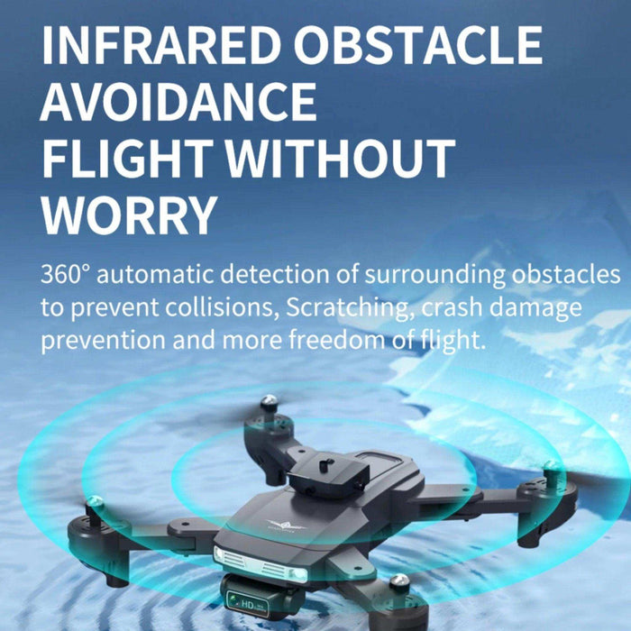 TUTT KF617 Mini Drone 4K Dual Camera Drone Infrared Obstacle Avoidance Optical Flow Foldable Quadcopter Height Hold Follow, Orbit, Waypoint Modes 2* Batteries - TUTT