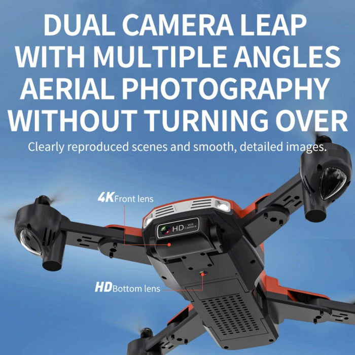 TUTT KF617 Mini Drone 4K Dual Camera Drone Infrared Obstacle Avoidance Optical Flow Foldable Quadcopter Height Hold Follow, Orbit, Waypoint Modes 2* Batteries - TUTT