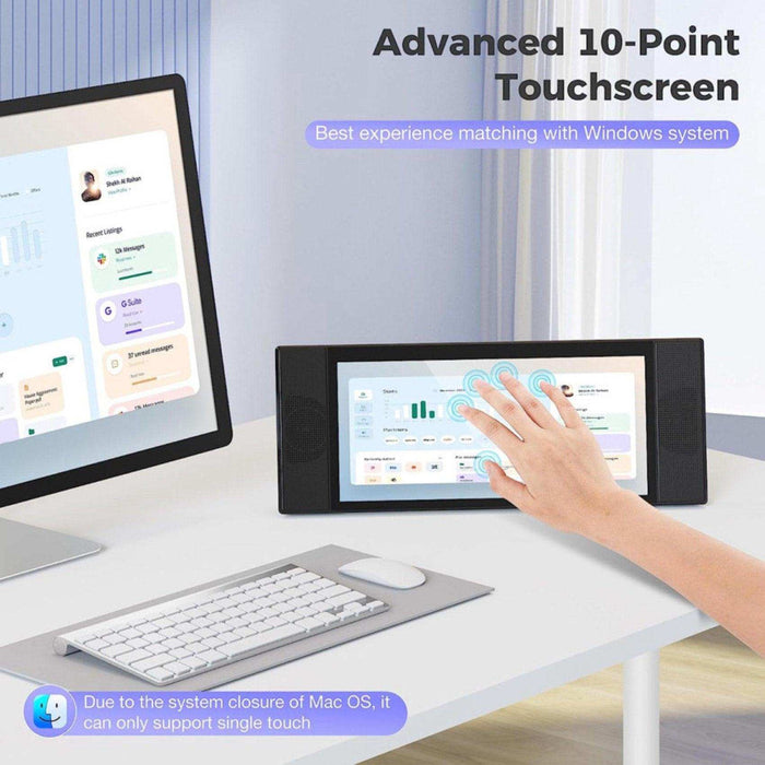 TUTT L1 Portable Laptop Cellphone Monitor Extender 12.3" IPS FHD High Brightness Gaming Touchscreen Dual Speakers Touch Screen Extension for Windows Mac PC Laptop Phone PS5/Switch - TUTT