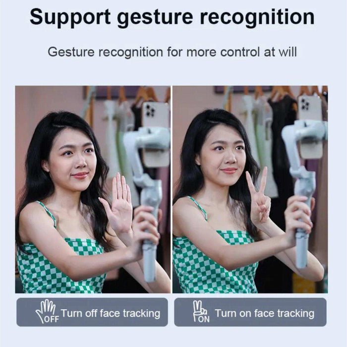 TUTT L7C Pro + AI Module | 3 Axis Smartphone Selfie Stick Phone Gimbal Stabilizer | Auto Face Tracking - TUTT