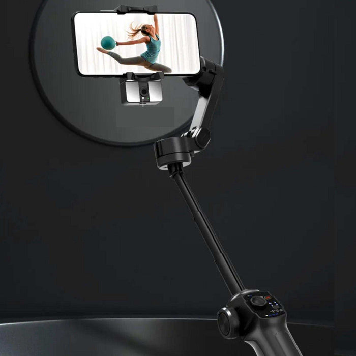 TUTT L9 + AI Module | 3 Axis Pro Handheld Anti-shake Smartphone Selfie Stick Phone Gimbal Stabilizer with Extendable Rod, Light Tripod and AI Auto Face Tracking Module Vlog YouTube - TUTT