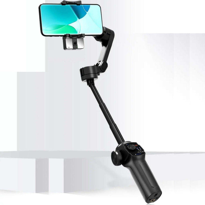 TUTT L9 + AI Module | 3 Axis Pro Handheld Anti-shake Smartphone Selfie Stick Phone Gimbal Stabilizer with Extendable Rod, Light Tripod and AI Auto Face Tracking Module Vlog YouTube - TUTT