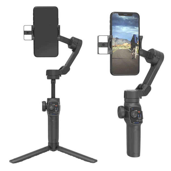 TUTT L9 + AI Module | 3 Axis Pro Handheld Anti-shake Smartphone Selfie Stick Phone Gimbal Stabilizer with Extendable Rod, Light Tripod and AI Auto Face Tracking Module Vlog YouTube - TUTT