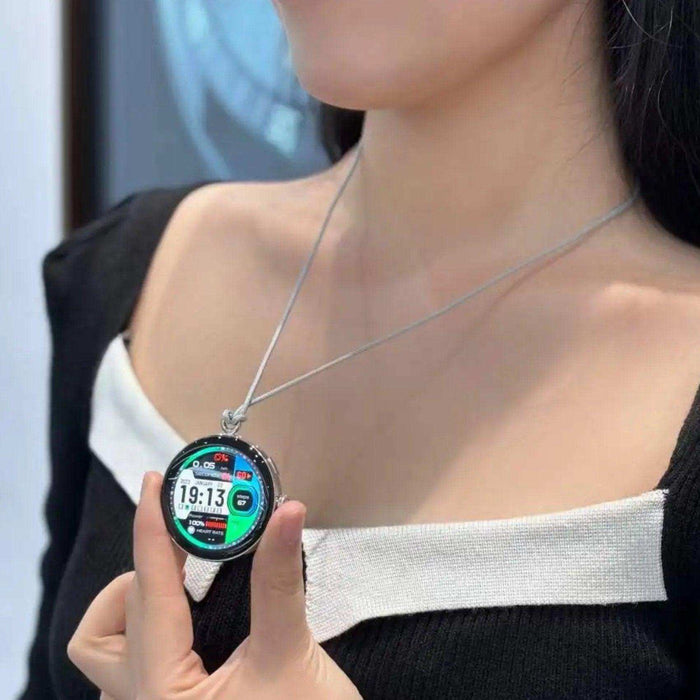 TUTT LA9 AMOLED Women Pocket Smart Watch 1.43 inch With Quick-detach Straps Sport Fitness 2 in 1 Smartwatch Black - TUTT