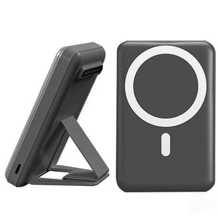 TUTT Magnetic Wireless Portable Power Bank for iPhone 10000mAh Mag-Safe Battery Pack PD 22.5W Fast Charging, Foldable Wireless USB-C LED Display iPhone 15/14/13/12/Pro/Mini/Pro Max - TUTT