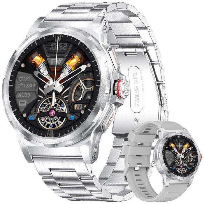 TUTT Military Rugged Smartwatch for Men AMOLED HD Screen Metal Case | 1.43'' HD IP68 Waterproof | Health and Fitness Smart Watch | SL6 LIGE | Rubber & Metal - TUTT