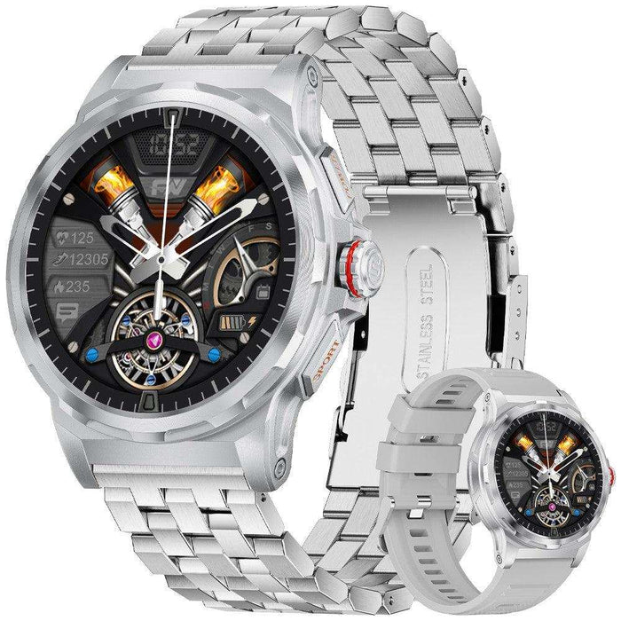 TUTT Military Rugged Smartwatch for Men AMOLED HD Screen Metal Case | 1.43'' HD IP68 Waterproof | Health and Fitness Smart Watch | SL6 LIGE | Rubber & Metal - TUTT