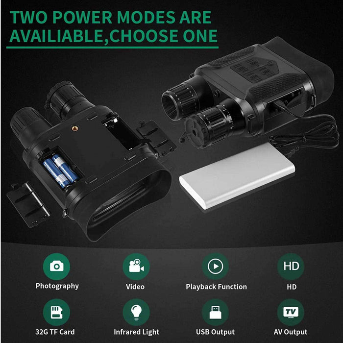 TUTT NAV400 Digital Night Binoculars Vision 3” Display for Complete Darkness GlassOwl Infrared Spy Gear for Hunting and Surveillance - TUTT