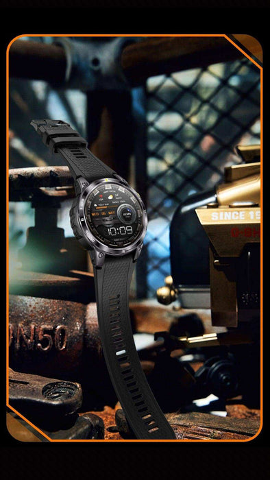 TUTT Rugged Smartwatch for Men Women | Compass GPS Exercise | AMOLED Metal Dial | 2 Military Straps | Always-On Display Long Battery Life | NX18 Pro - TUTT