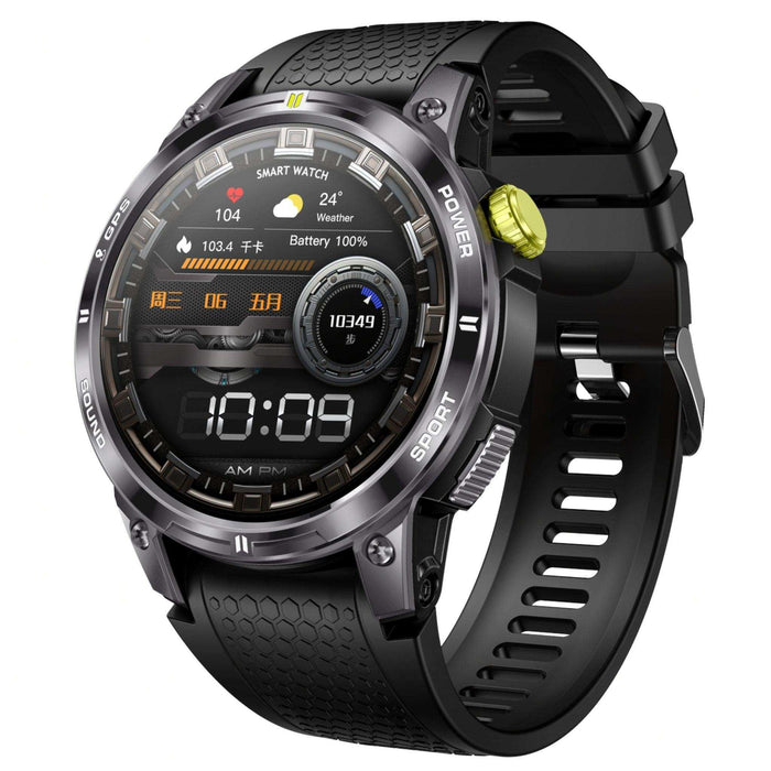 TUTT GPS Rugged Smartwatch | Compass | AMOLED Metal Dial | 2 Military Straps | Always-On Display Option NX18 Pro Upgraded - TUTT