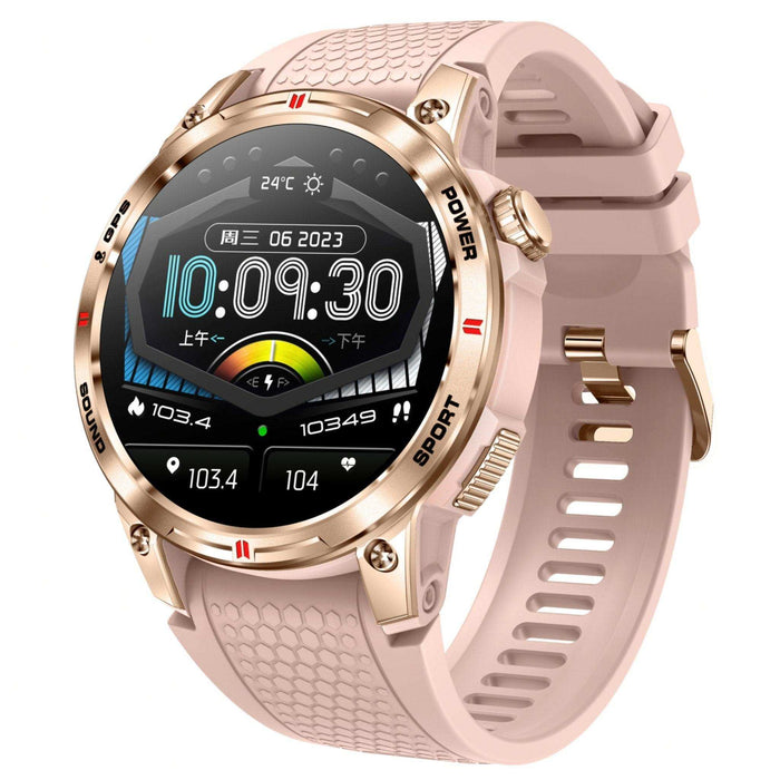 TUTT Rugged Smartwatch for Men Women | Compass GPS Exercise | AMOLED Metal Dial | 2 Military Straps | Always-On Display Long Battery Life | NX18 Pro - TUTT