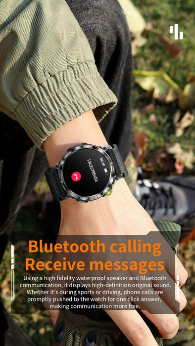 TUTT Rugged Smartwatch for Men Women | Compass GPS Exercise | AMOLED Metal Dial | 2 Military Straps | Always-On Display Long Battery Life | NX18 Pro - TUTT