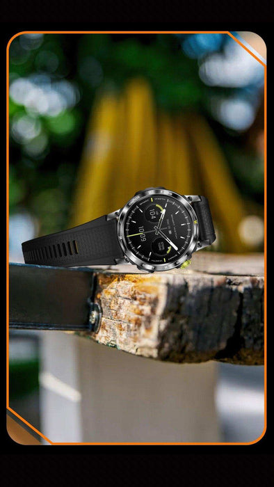 TUTT Rugged Smartwatch for Men Women | Compass GPS Exercise | AMOLED Metal Dial | 2 Military Straps | Always-On Display Long Battery Life | NX18 Pro - TUTT