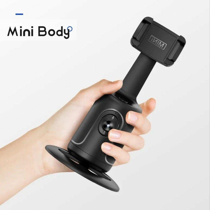 TUTT P1 Selfie Phone Holder Mount | Smart 360° Auto Face Tracking Gimbal Desktop Stabilizer Tripod | Adjustable Lens | No App, Gesture Control | Stable Base Smartphone Live Chat - TUTT