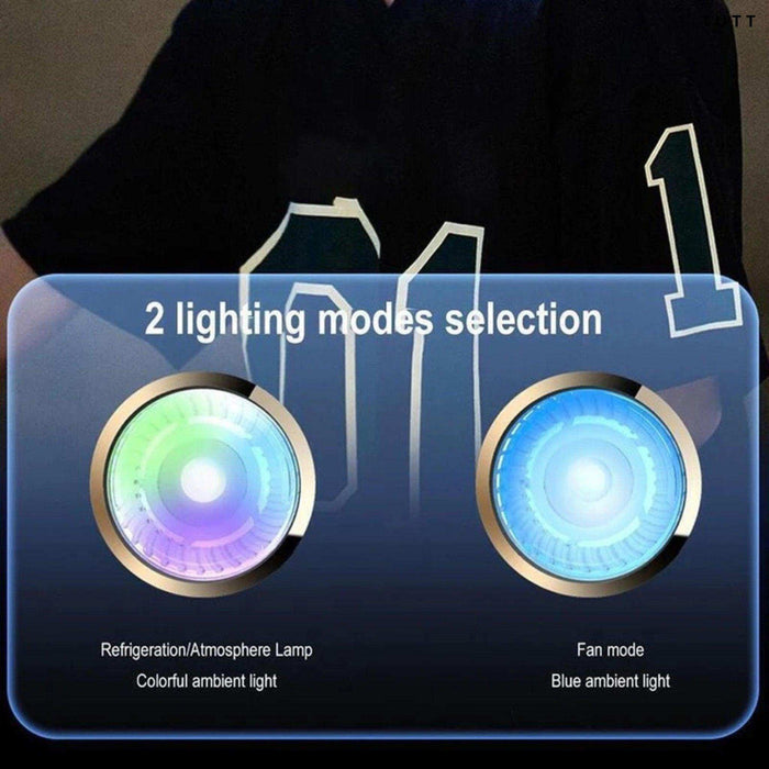 TUTT Portable Neck Cooling Neck Blade-less | Back Neck Cooling Plate- Refrigeration Mode | Rechargeable 4000mAh Battery | Ambient Light | USB Mini Air Conditioner | White - TUTT