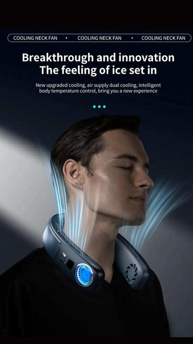 TUTT Portable Neck Cooling Neck Blade-less | Back Neck Cooling Plate- Refrigeration Mode | Rechargeable 4000mAh Battery | Ambient Light | USB Mini Air Conditioner | White - TUTT