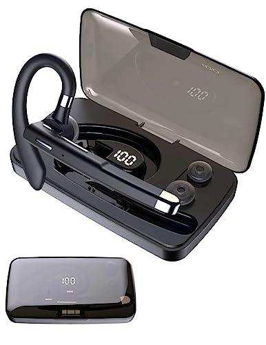 TUTT Professional Wireless Single Stereo Headset with Microphone | Handsfree Noise Cancelling Single Headset with Microphone for Trucker Business Travel Driving - TUTT