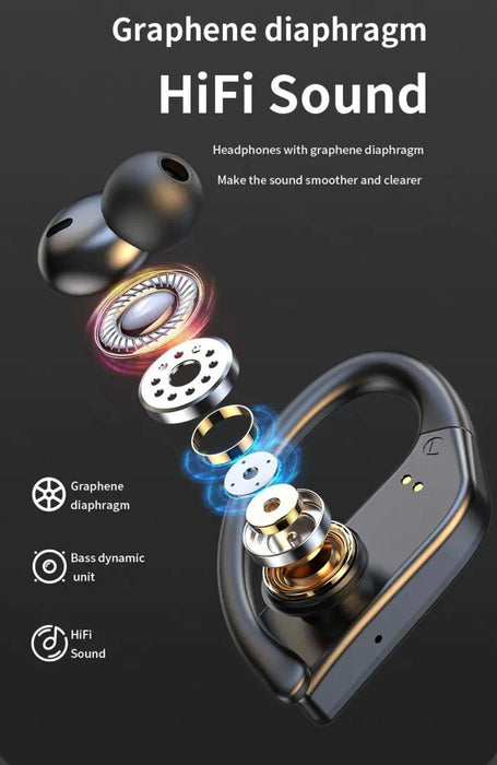 TUTT Q8 TWS Earphone Led Display Wireless Stereo Earbuds Sport Waterproof Headphones Headsets with Microphone | Business | Sport - TUTT
