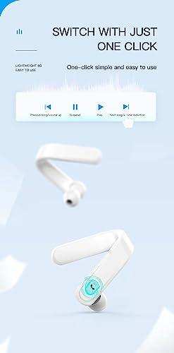 TUTT Right Ear Hook with Microphone BT 5.1+EDR Handsfree Earphones Single Ear Hook HD Call Business | Driving | 15 Hrs Call and Music | iOS Android - TUTT
