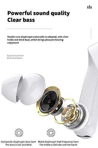 TUTT Right Ear Hook with Microphone BT 5.1+EDR Handsfree Earphones Single Ear Hook HD Call Business | Driving | 15 Hrs Call and Music | iOS Android - TUTT